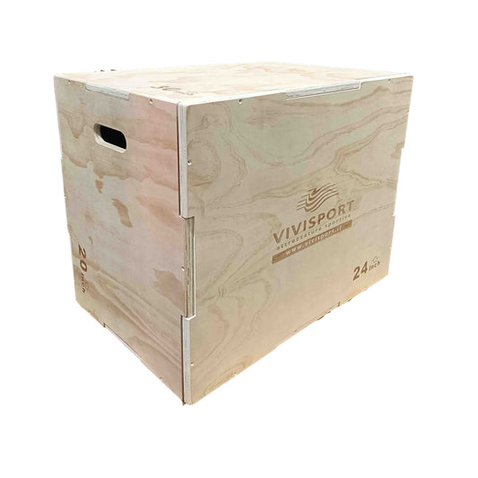 Plyo Box 3 in 1, in legno, dimensioni 50x60x70 cm.
