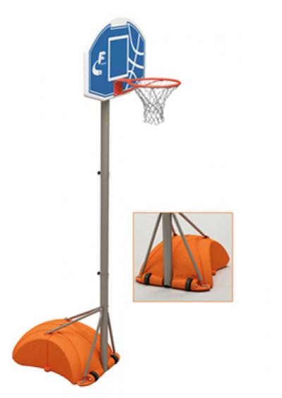 Mezzo impianto basket/minibasket con zavorra riempibile altezza reg. manualmente MADE IN ITALY