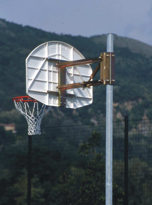 Mezzo impianto basket/minibasket monotubo con bussola zincato