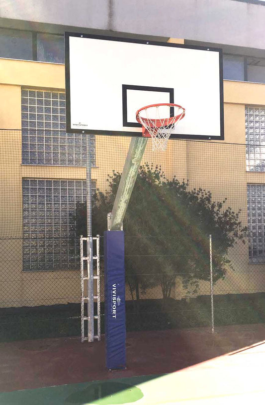 Protezione antinfortunistica a sezione quadrata per impianto basket monotubo a norma UNI-EN 913