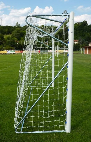 Porte calcio ridotte 5x2 in alluminio, mobili, traversa divisa