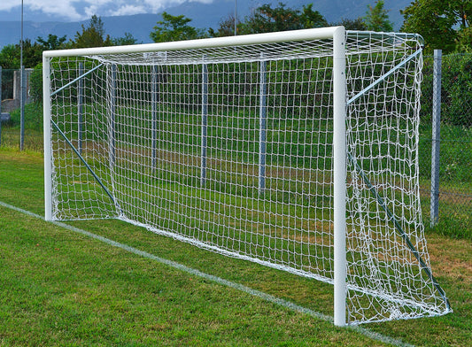 Porte calcio ridotte 6x2 in alluminio, mobili, traversa divisa