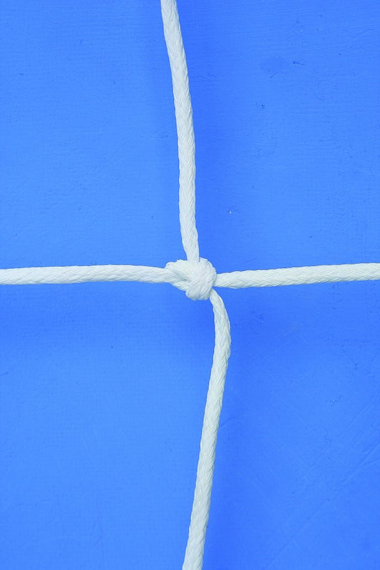 Coppia reti calcio in polietilene diam. 4,5 mm., annodata, maglia 13x13 cm., tipo inglese.