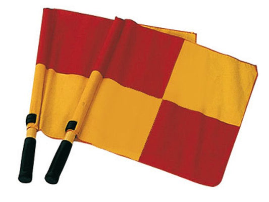Set 2 aste guardialinee complete di bandierine gialle in busta