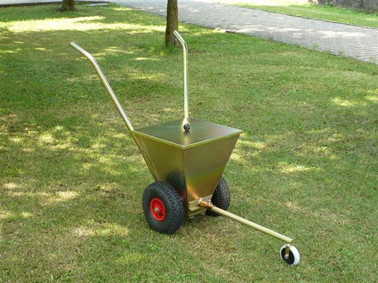 Carrello segnacampo con ruota indicatrice a gesso con ruote gommate