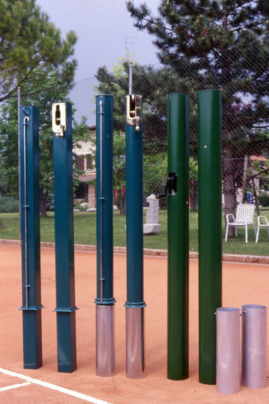 Pali tennis in alluminio sezione rotonda ø 120 mm.