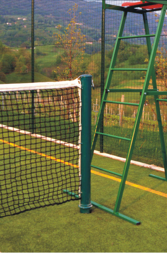 Pali tennis sezione rotonda ø 90 mm., zincati a caldo e verniciati
