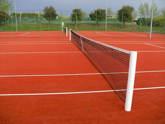 Impianto tennis alluminio sezione ovale 120x100 mm. con meccanismi interni CERTIFICATO UNI EN 1510