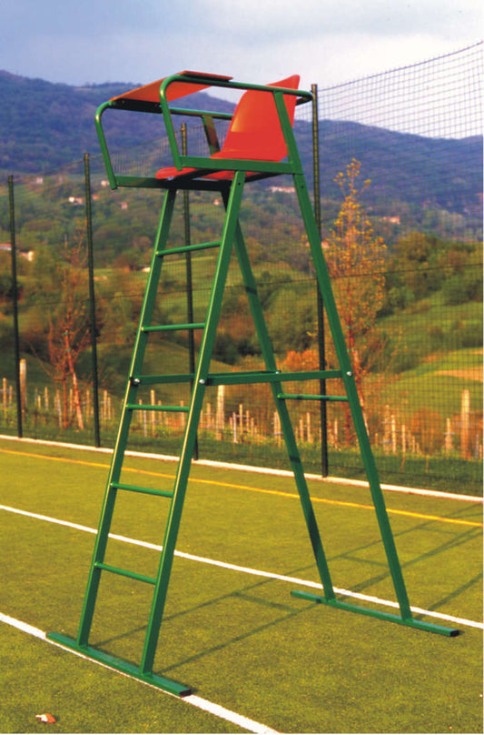 Seggiolone per arbitro tennis in acciaio verniciato, completo